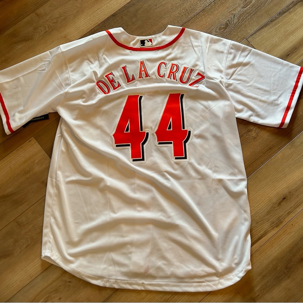 Elly De La Cruz Cincy Reds #44 Men’s White Baseball Jersey XXL